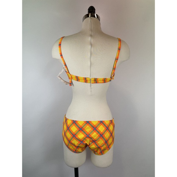 Vintage 60s NWT yellow plaid bikini set‎ - Picture 6 of 12